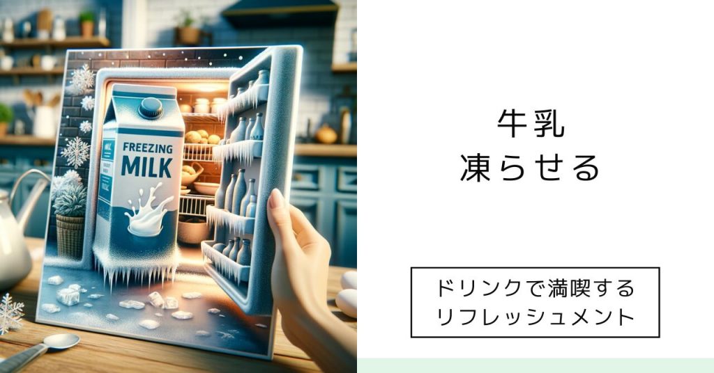 【保存方法】牛乳を凍らせる正しい方法と活用法を解説