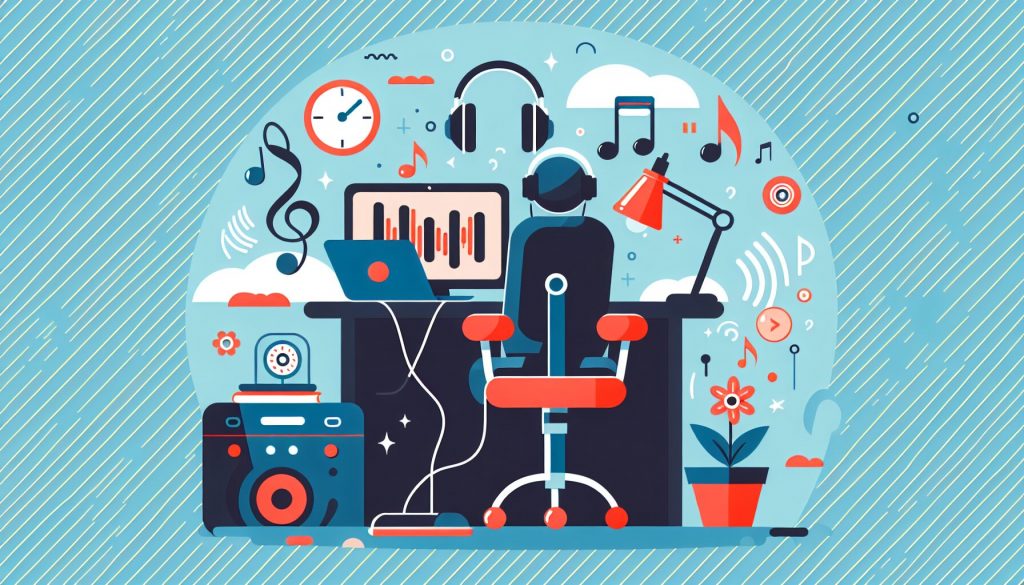 リモートワークの生産性アップ!音楽と音響を活用した集中力向上法